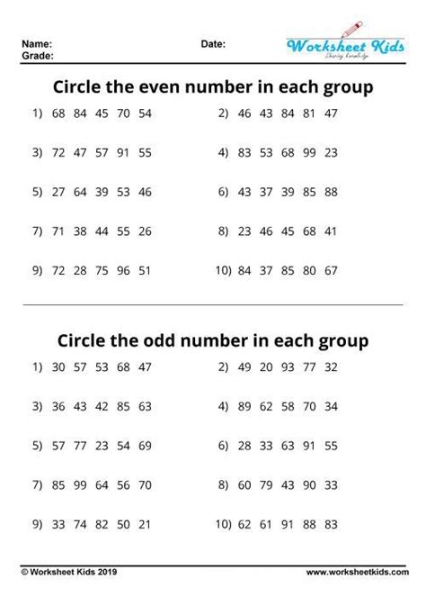 activities on odd and even numbers for grade 3|Odd and Even Numbers Worksheets .
